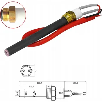 Zapalovač Keramický zapalovač na pelety, ohřívač 300 W
