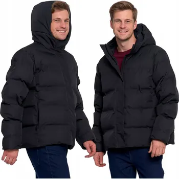 Pánská prošívaná bunda s kapucí Zimní teplá na zip Módní MORAJ XL