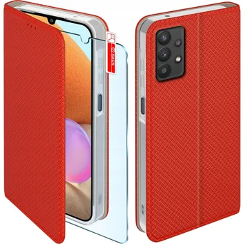 Pouzdro na mobilní telefon Flipové pouzdro KrainaGSM pro Samsung Galaxy A32 4G červené