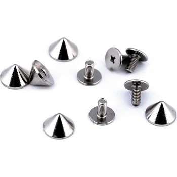 Ozdobný šroubovací hrot / nýt / nožičky na kabelky Ø9,5 mm, malé, 1 nikl