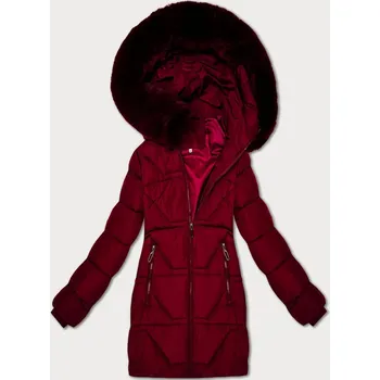 Dámská zimní péřová bunda ve vínové bordó barvě J Style (16M9275-06) odstíny červené XL (42)