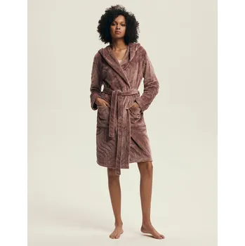 Dámský župan Henderson Dámský župan 43602 Devyn S-2XL prašná růže XL/XXL