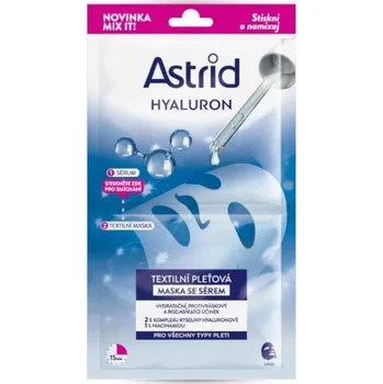 Textilní pleťová maska se sérem pro všechny typy pleti Hyaluron Astrid - 1 ks