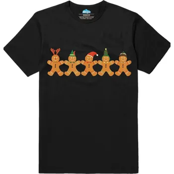 Pánské tričko Pánské tričko Vánoční Řetěz z Perníčků (Velikost: M, Barva: Černá)