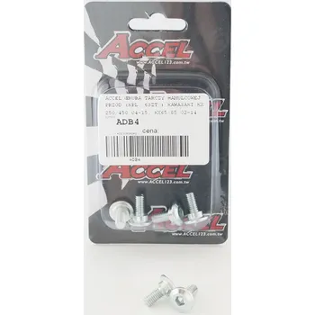Brzda pro motocykl ACCEL šrouby brzdového kotouče přední (komplet 4kusů-M6) KAWASAKI KXF 250/450 04-18, KX 65/85 02-16, KX 125/250 04-14 zadní KX 65/85 02-18 (ACCEL šrouby brzdového kotouče přední (komplet 4kusů-M6) KAWASAKI KXF 250/450 04-18, KX 65/85 02-16, KX 125/250 04-