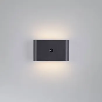 Lampička JUST LIGHT. JUST LIGHT. LED akumulátorové nástěnné světlo Ziddy černé senzor 3 000 K GmbH 19475-18 černá