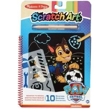 vyškrabávací obrázek Škrabací obrázky/blok Chase Paw Patrol/Tlapková patrola 10 listů 19x28cm