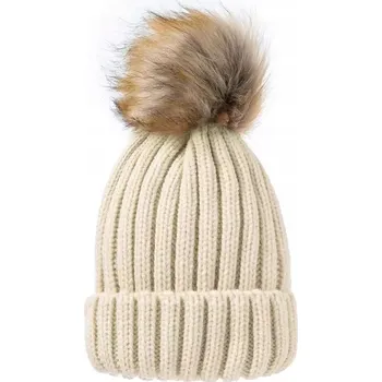 Čepice Bez značky zimní čepice beanie béžová, velikost 58