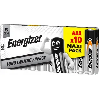 Článková baterie Alkalická baterie Energizer AAA (R3) 10 ks