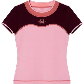 Dámské tričko Dámské tričko EA7 Tennis Pro Freestyle - dusky orchid/bordeaux Fialový (XS)