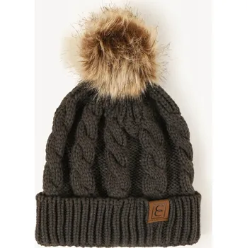 Čepice Dětská pletená čepice - Tmavě Šedá KP-12448
