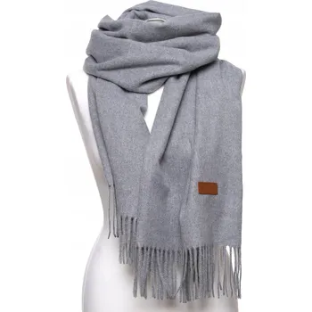 Šála Teplá černá šála s třásněmi pro chladné dny MORAJ