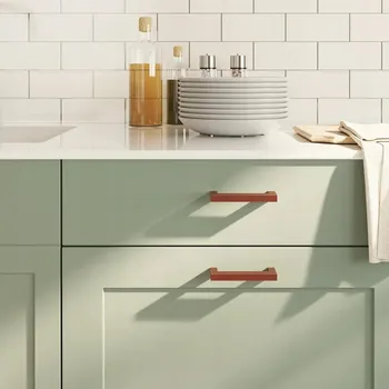 Nábytkové kování Úchytky na skříňky, 10 ks , bronz, 96 mm, nerezová ocel