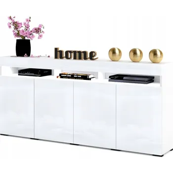 Komoda Komoda Krak Meble 179,2 x 33,8 x 90,1 cm, bílý lesk