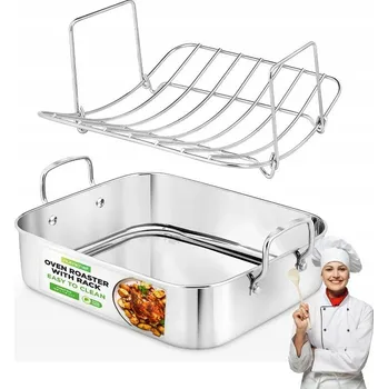 Plech na pečení PLECH NA PEČENÍ PEKÁČ S ROŠTEM A MŘÍŽKOU NA KUŘE PEKÁČ