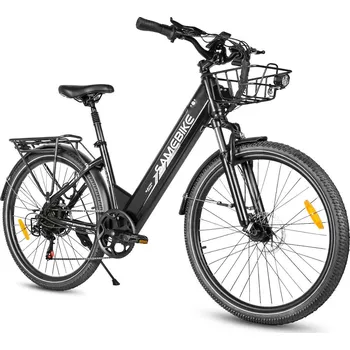 SAMEBIKE Městské elektrické kolo SAMEBIKE RS-A01 Pro-T 26" s baterií 36V 15AH ČERNÁ 2025