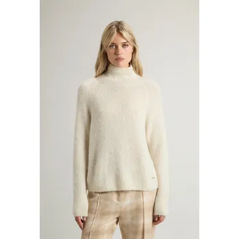 Dámský svetr ROLÁK WOOLRICH SOFT ALPACA TURTLENECK MILKY CREAM