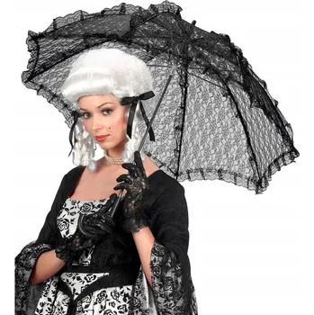 Deštník KRAJkový DEŠTNÍK RETRO VINTAGE 83 CM ČERNÝ