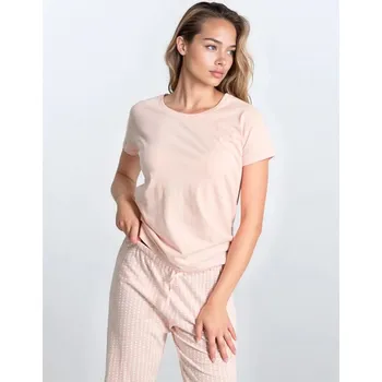Oblečení a móda Sinsay - Dvoudílné bavlněné pyžamo - pastelová růžová - 159GF-03X - 159GF-03X-XXL