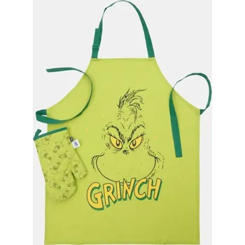 Kuchyňská zástěra Sinsay - Zástěra a kuchyňská rukavice Grinch - vícebarevná - 799ER-MLC - 799ER-MLC-ONE