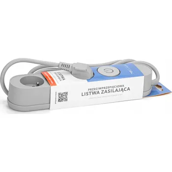 Napájecí kabel ZÁSUVKOVÁ LIŠTA 3 ZÁSUVKY 5M ŠEDÝ