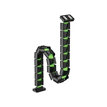 kabelová chránička Organizér kabelů, magnetický husí krk, černo zelený, 1285mm, pro výškově nastavitelné stoly, Powerton