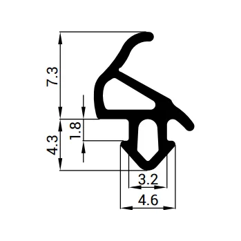 S-1559 Těsnící profil do PVC oken - ALUPLAST (šedá RAL 7035 / 25 m / 25m)