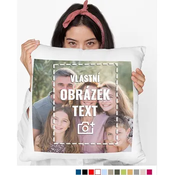 Dekorativní polštářek Polštářek s vlastním potiskem 40x40 cm, Barva Bílá, Velikost 40×40 cm, Canvas Bavlněný polštář Bezvatriko.cz