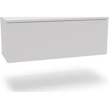 Komoda TV stolek NICOLE závěsný/stojící, bezúchytková komoda 80 cm bílá