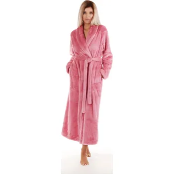 Dámský župan Dámský župan LILLY extra se šálovým límcem 2120 3352 starorůžová - Vestis XL