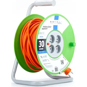 Napájecí kabel Prodlužovací Kabel bubnový, zahradní Montis 30 m 4 ks zásuvek oranžový