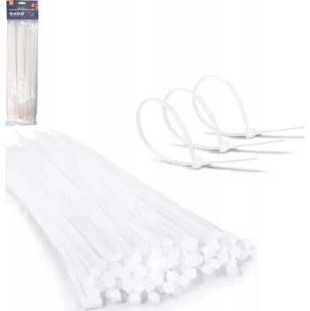 Stahovací páska Stahovací pásky Extol Premium bílé 250x4,8mm nylon PA66 100ks (8856110)