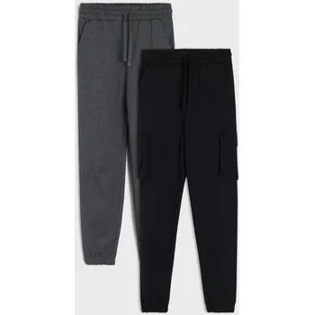 Chlapecké kalhoty Sinsay - Kalhoty cargo 2 pack - černá - 501FC-99X - 501FC-99X-146