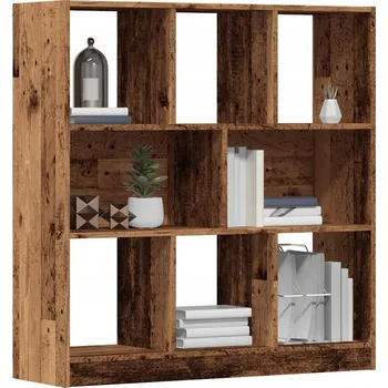 Knihovna Regál VidaXL 100 cm x 97,5 cm x 29,5 cm, retro dřevo