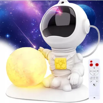 Noční světlo PROJEKTOR NOČNÍ OBLOHY NOČNÍ LAMPA ASTRONAUT PRO DĚTI VESMÍRNÝ PROJEKTOR S DÁLKOVÝM OVLÁDÁNÍM