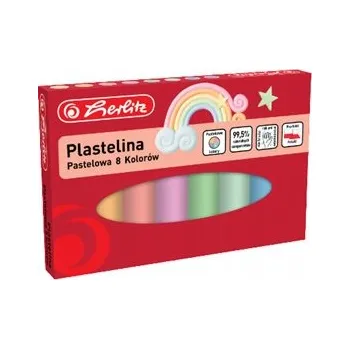 Modelovací hmota Plastelína HERLITZ pastelová 8 barev