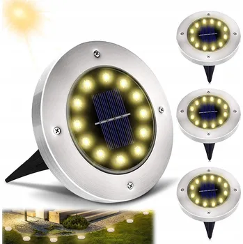Venkovní osvětlení 12 LED SOLÁRNÍ ZAHRADNÍ SVĚTLA ZAPICHOVACÍ 4 KS PRO VENKOVNÍ CESTY