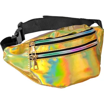 Ledvinka LEDVINKA ZLATÁ HOLOGRAFICKÁ HOLO 80. 90. LÉTA DUHOVÁ DISCO PÁRTY ZLATÁ