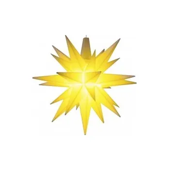Vánoční dekorace Herrnhuter® Mini hvězda – plastová žlutá 8 cm
