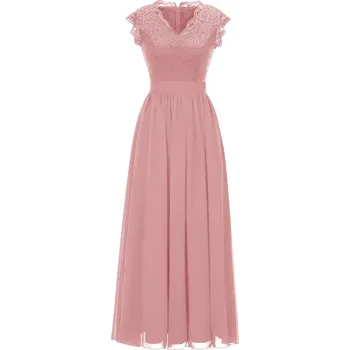 Dámské šaty Aupuls večerní šaty rovného střihu AUP0050 Blush L, velikost L