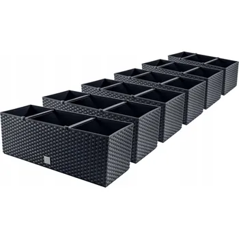 Květináč Plast Květináč Pafen šedý 51,5 cm x 19,5 x 18,5 cm