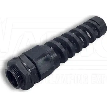 elektrický kabel WAPRO MV-OV-16B kabelová vývodka s ochranou vodiče - M16, IP68, černá