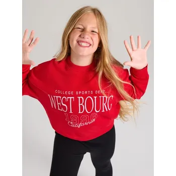 Dívčí mikina Sinsay - Mikina s kulatým výstřihem - červená - 277GW-33X - 277GW-33X-140