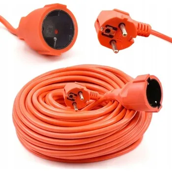 Napájecí kabel PRODLUŽOVACÍ KABEL STAVEBNÍ ZAHRADNÍ SILNÝ 3 x 2,5mm 20m ORANŽOVÝ
