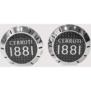 MANŽETOVÝ KNOFLÍK CERRUTI 1881 n SILVER/BLACK