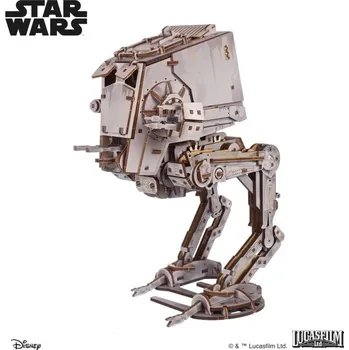 3D puzzle Ugears 3D dřevěná mechanická skládačka Star Wars AT-ST kráčedlo