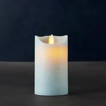 Vánoční dekorace Vosková led svíčka Sara exclusive - 12,5 cm, modrá