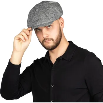 Čepice Pánská Čepice Kšiltovka Alessio Stylová Elegantní NEWSBOY CAP Podzim Zima RETRO