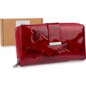 Peněženka Jennifer Jones peněženka z pravé kůže červená - dámská