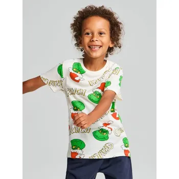 Sinsay - Bavlněné tričko Grinch - krémová - 013FC-01X - 013FC-01X-122